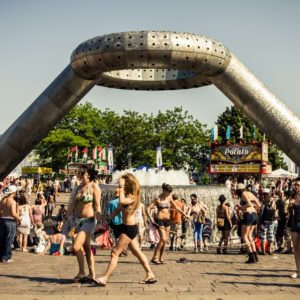 In front of the Dodge Fountain at Movement 2011